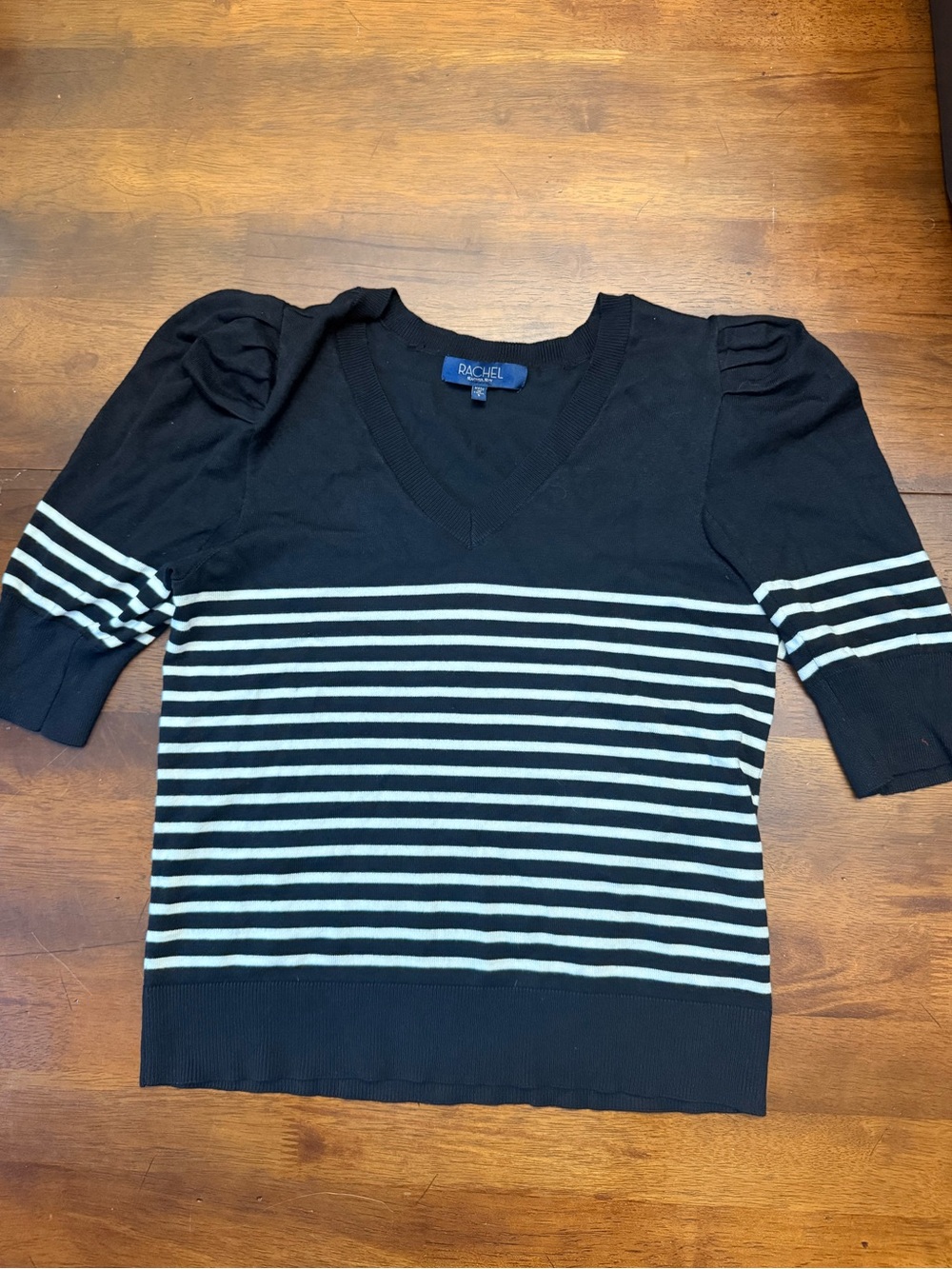 RACHEL by Rachel Roy Navy Blue Top with Ribbed Neck